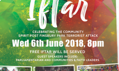 Street Iftar to celebrate community spirit post Finsbury Park mosque attack